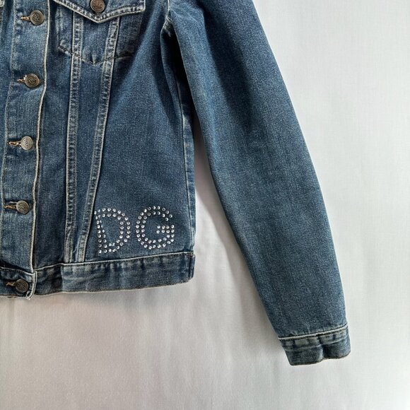 Dolce & Gabbana Women's Denim Jacket IT 44 US M Made in Italy DG Logo Detail - Picture 5 of 14